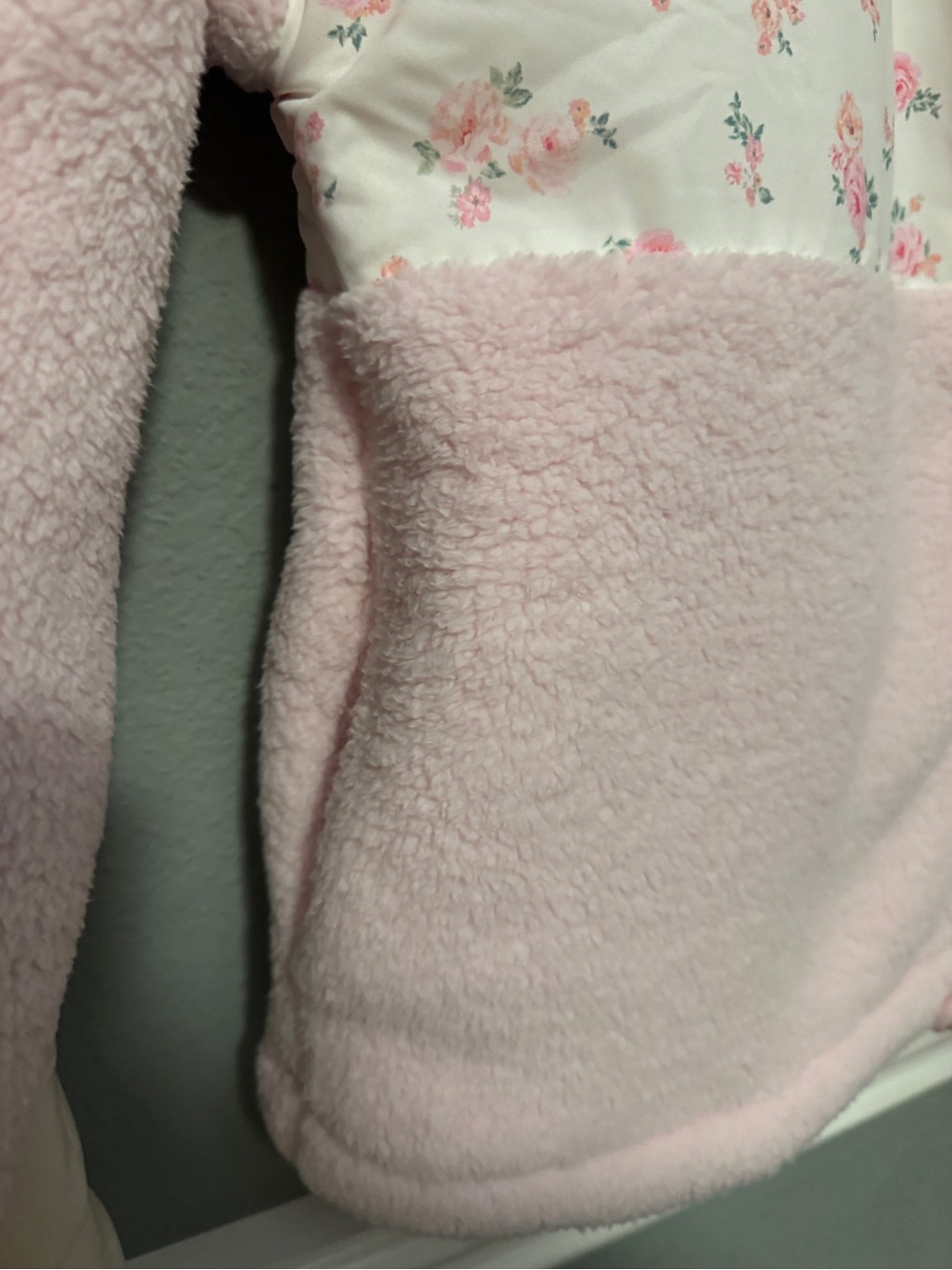 ASR Altar’d State Pink Floral Sherpa Zip up size XS - Picture 3 of 8